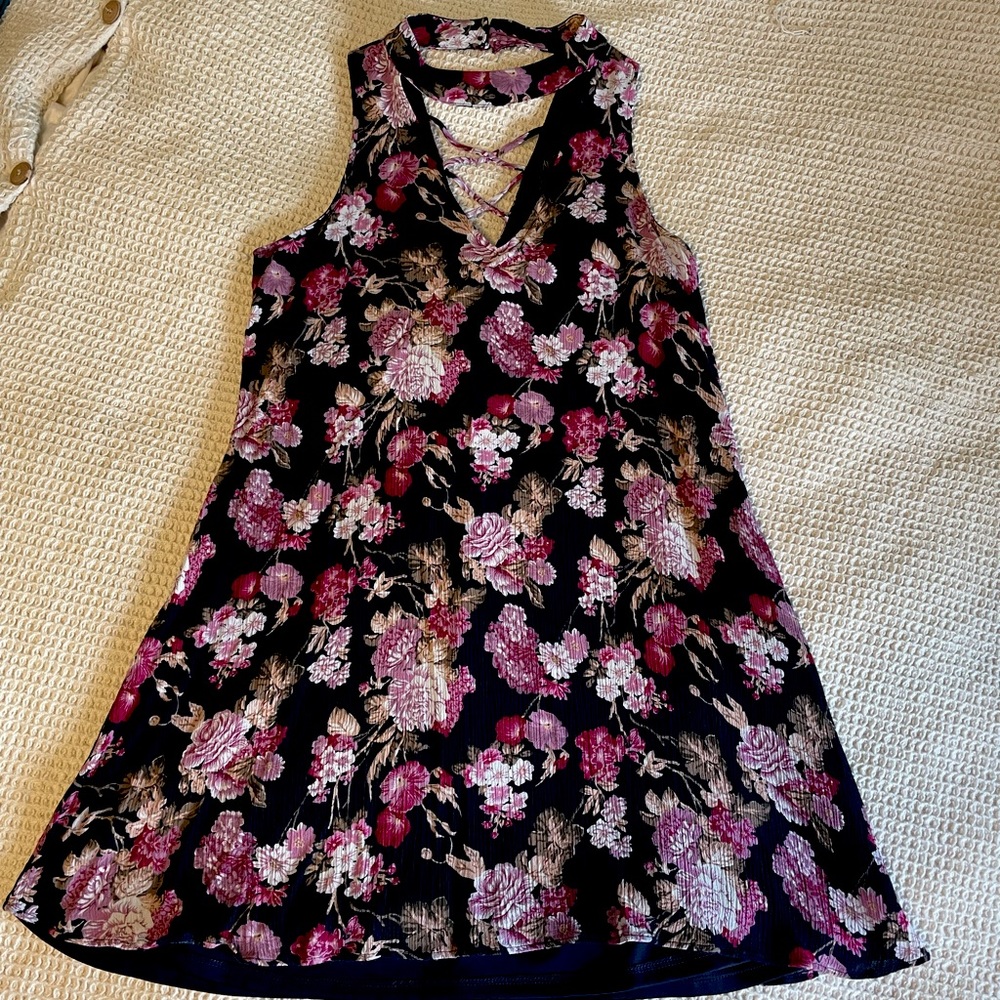 Blue Rain High Neck Tank Top Dress Size Medium